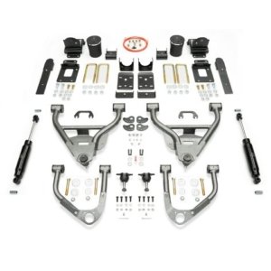 2019-PRESENT GM Silverado/Sierra1500 4/6 LOWERING KIT W/ HELPER BAGS (SINGLE CAB)