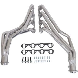 1979-1993 MUSTANG 5.0L 1-5/8 LONG TUBE HEADERS (AUTO ONLY) (POLISHED SILVER CERAMIC)
