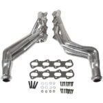 1999-2004 MUSTANG COBRA/MACH1 - 1-5/8 LONG TUBE HEADERS (POLISHED SILVER CERAMIC) PLUS MATCHING HIGH FLOW SHORT MID X PIPE WITH CATALYTIC CONVERTERS