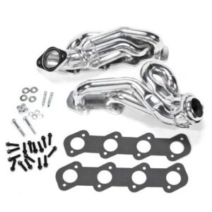 1996-2004 MUSTANG GT 1-5/8 SHORTY TUNED LENGTH HEADERS (POLISHED SILVER CERAMIC)