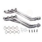 2005-2010 MUSTANG GT 1 5/8 LONG TUBE HEADERS (POLISHED SILVER CERAMIC) PLUS MATCHING SHORT MID X PIPE WITH HIGH FLOW CATALYTIC CONVERTERS