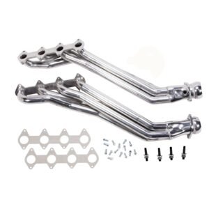 2005-2010 MUSTANG GT 1 5/8 LONG TUBE HEADERS (TITANIUM CERAMIC) PLUS MATCHING HIGH FLOW SHORT MID X PIPE WITH CATALYTIC CONVERTERS