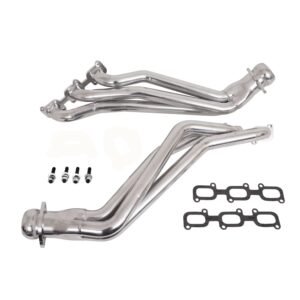 2011-2014 MUSTANG V6 1-3/4 LONG TUBE HEADERS- (POLISHED SILVER CERAMIC) PLUS MATCHING SHORT MID X PIPE WITH HIGH FLOW CATALYTIC CONVERTERS