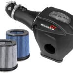 AFE 6.2L Engine Momentum GT Cold Air Intake with Dual Filters; Black